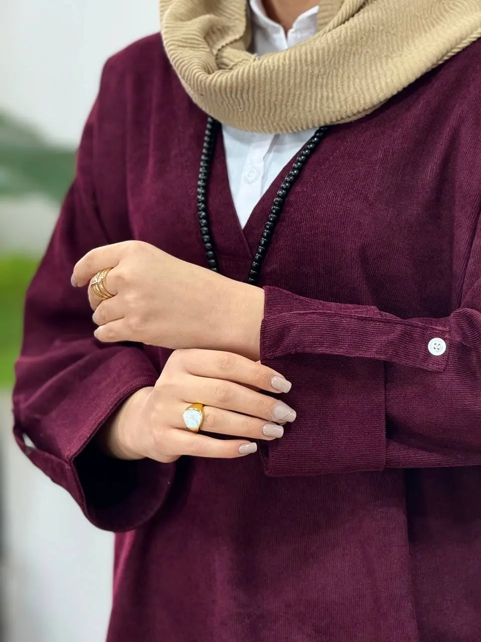 تونیک مانتویی یقه دار نوشین